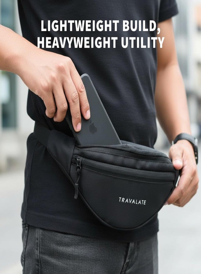Travalate® Waist Bag for Men Women with Adjustable Strap, Water Resistant (Printed Black) - Image 5